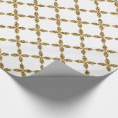 Stapelbuisvormig goudglitterpatroon cadeaupapier (Hoek)