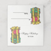 Stapelde gevlekte kerstcadeautjes (Buitenkant ongevouwen)