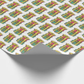 Stapelde gevlekte kerstcadeautjes cadeaupapier (Hoek)