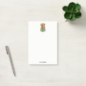 Stapelde gevlekte kerstcadeautjes post-it® notes (Kantoor)