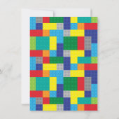 Stapelen Bricks Boy's verjaardagsfeestje Kaart (Achterkant)