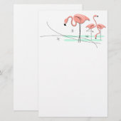 Stapelgoed van de Flamingo Ocean Trio 3 Briefpapier (Voorkant / Achterkant)
