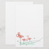 Stapelgoed van de Flamingo Ocean Trio Briefpapier (Voorkant / Achterkant)