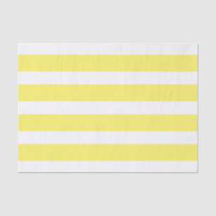 Stapelpapier: Gele en witte Big Stripes Tissuepapier