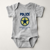 Stapelpenbadge baby bodysuit politieagent (Voorkant)