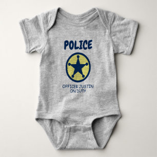 Stapelpenbadge baby bodysuit politieagent