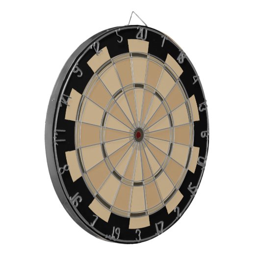 Stapelregeling bruin en tan Combo Dartbord (Voorkant Links)