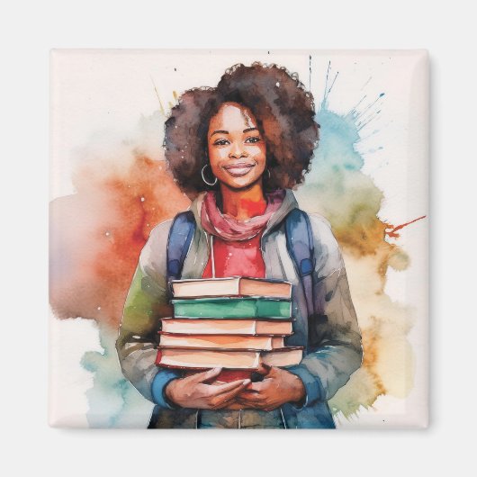 Stapels boeken magneet (Voorkant)