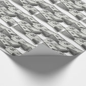 Stapels contant geld cadeaupapier (Hoek)