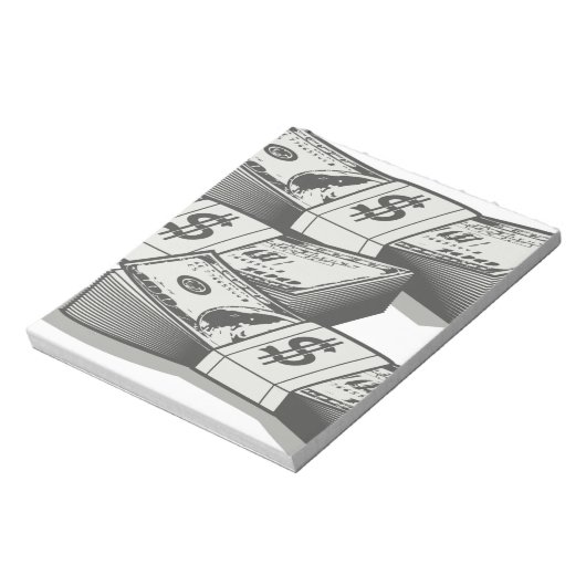 Stapels contant geld notitieblok (Gedraaid)