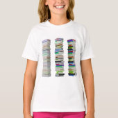 Stapels van boeken Meisjes T-shirt (Voorkant)