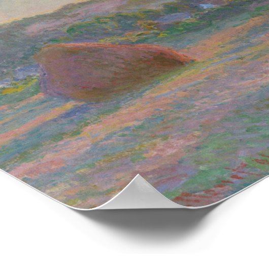 Stapels van tarwe (Claude Monet) Poster (Hoek)