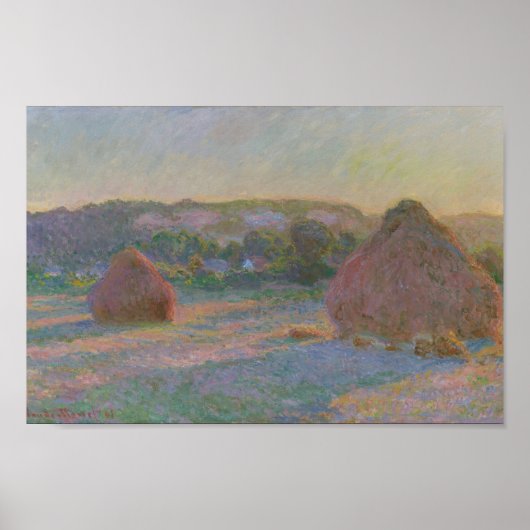 Stapels van tarwe (Claude Monet) Poster (Voorkant)