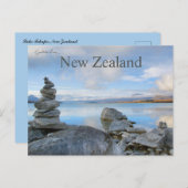 Stapelstenen bij Lake Tekapo Nieuw-Zeeland Briefkaart (Voorkant / Achterkant)