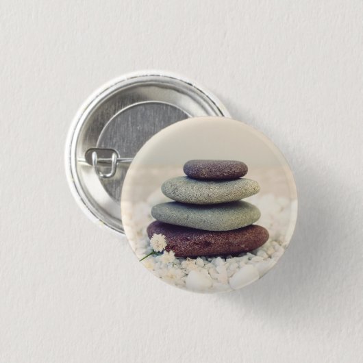 Stapelstenen Meditatieve Cairn Ronde Button 3,2 Cm (Voorkant /achterkant)