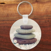 Stapelstenen Meditatieve Cairn Sleutelhanger (Voorkant)