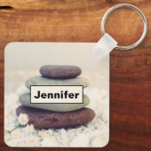 Stapelstenen Meditatieve Cairn Sleutelhanger (Achterkant)