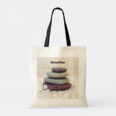 Stapelstenen Meditatieve Cairn Tote Bag (Achterkant)