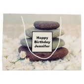 Stapelstenen Meditatieve Cairn Verjaardag Groot Cadeauzakje (Achterkant)