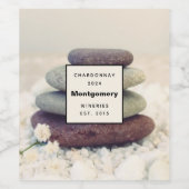 Stapelstenen Meditatieve Cairn wijn maken Wijn Etiket (Enkel label)
