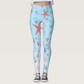 Stapelvis Zee schelpdiervis Kustzomer zeestrand Leggings (Voorkant)