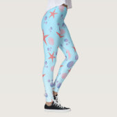 Stapelvis Zee schelpdiervis Kustzomer zeestrand Leggings (Rechts)