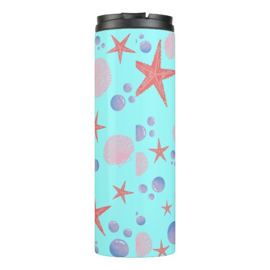 Stapelvis Zee schelpdiervis Kustzomer zeestrand Thermosbeker (Achterkant)