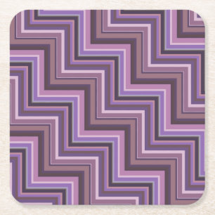 Stapelvormig trappenpatroon vierkante kartonnen onderzetter