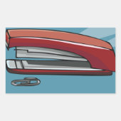 Stapler Rechthoekige Sticker (Voorkant)