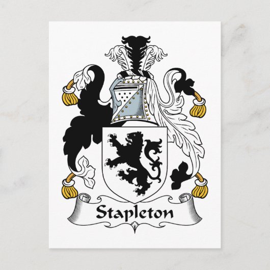 Stapleton Family Crest Briefkaart (Voorkant)