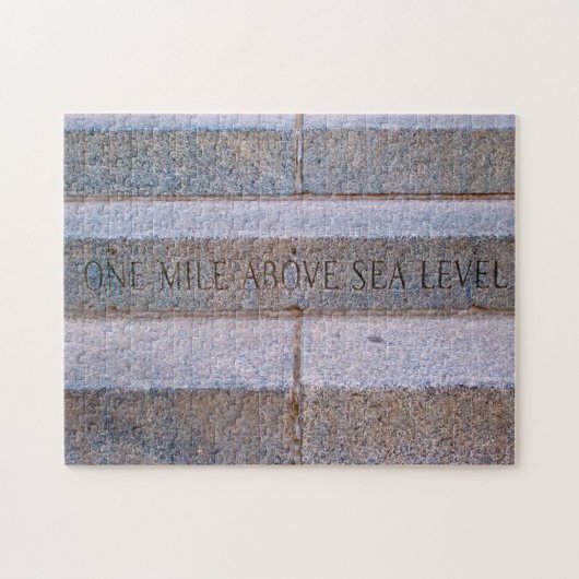 Stappen de Mile Hoge Denver. Legpuzzel (Horizontaal)