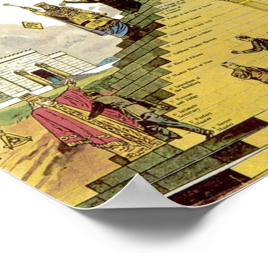 Stappen Freemasonry Poster (Hoek)