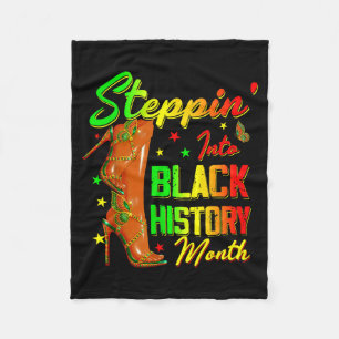 Stappen in de Black History Month Meisjes Vrouwen  Fleece Deken
