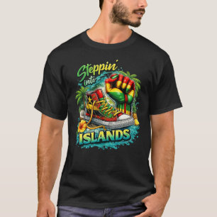 Stappen in eilanden – Tropisch sneaker grafisch T- T-shirt