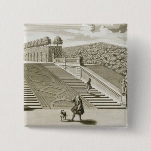 Stappen naar de tuin, Belvedere Palace, Vie Vierkante Button 5,1 Cm
