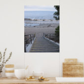 stappen naar het strand poster (Keuken)