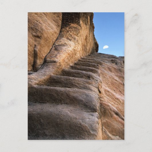 Stappen op maan briefkaart (Voorkant)