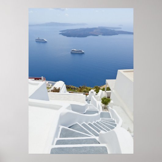 Stappen Santorini Poster (Voorkant)