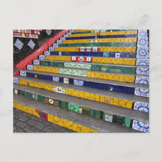 stappen selarón rio briefkaart (Voorkant)