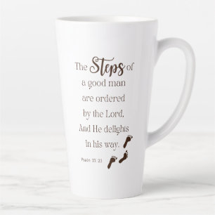 Stappen van een goed Man - Psalm 37:23 Latte Mok