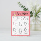 Stapsgewijs tekenen briefkaart (Staand voorkant)