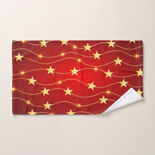 Star Adored Ruby Motif rouge (Serviette à main)