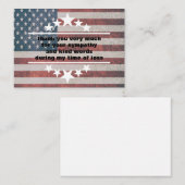 Star America Flag Hartelijk dank Notitiekaartje (Voorkant / Achterkant)