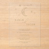Star and Moon Celestial Wedding Invitation (Recto)