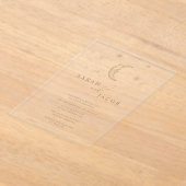 Star and Moon Celestial Wedding Invitation Acryl Uitnodigingen (Laagn)