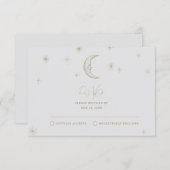 Star and Moon Celestial Wedding RSVP Card (Devant / Derrière)