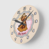 Star Angel Clock Ronde Klok (Hoek)