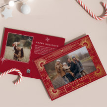 Star Art Deco Foto Gelukkige Vakantie