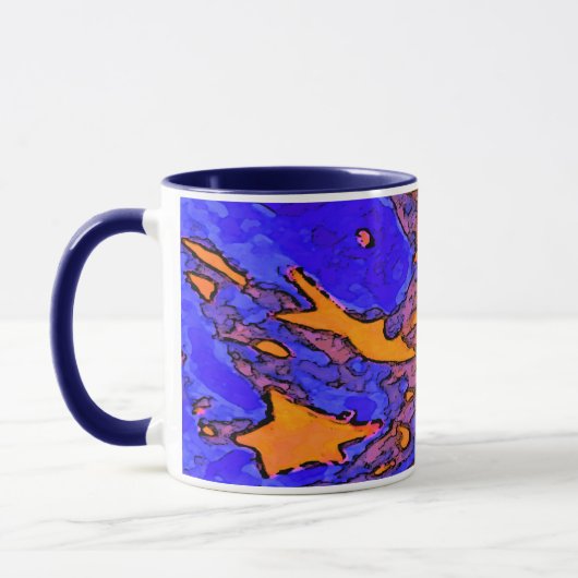 Star Art Mug avec Marine Blue Handle et à l'intéri (Gauche)