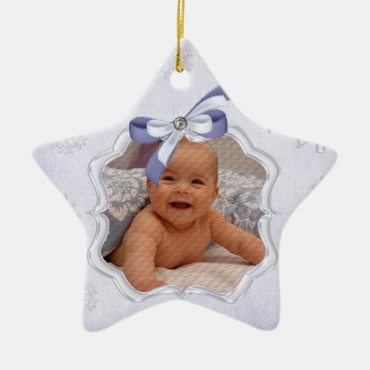 Star baby eerste kerstfoto Ornamenten (Voorkant)